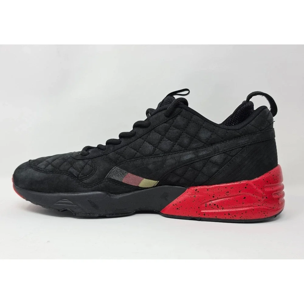 Puma R698 Nubuck x Highsnobiety x Ronnie Fieg Black/Red Shoes 360323 01 Men's 11